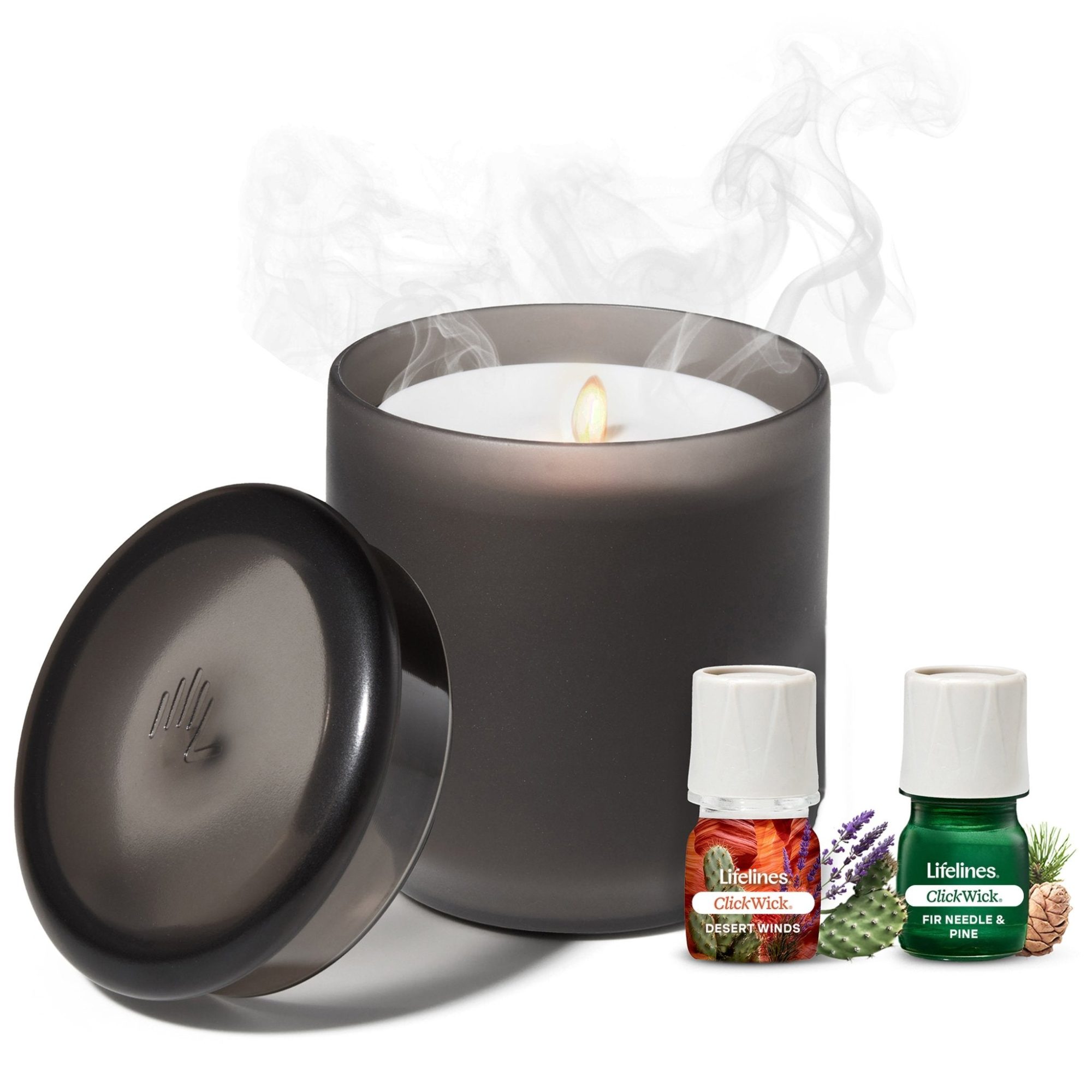 Flameless Candle Diffuser - Frosted Charcoal