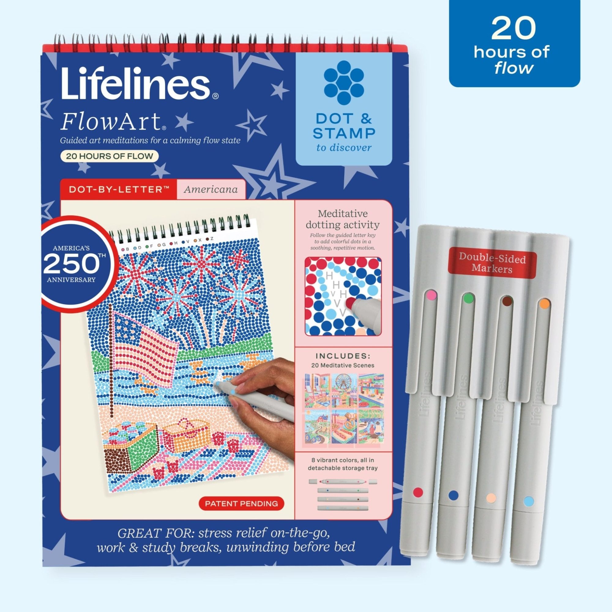 FlowArt® - Dot-By-Letter, Americana 250th Anniversary
