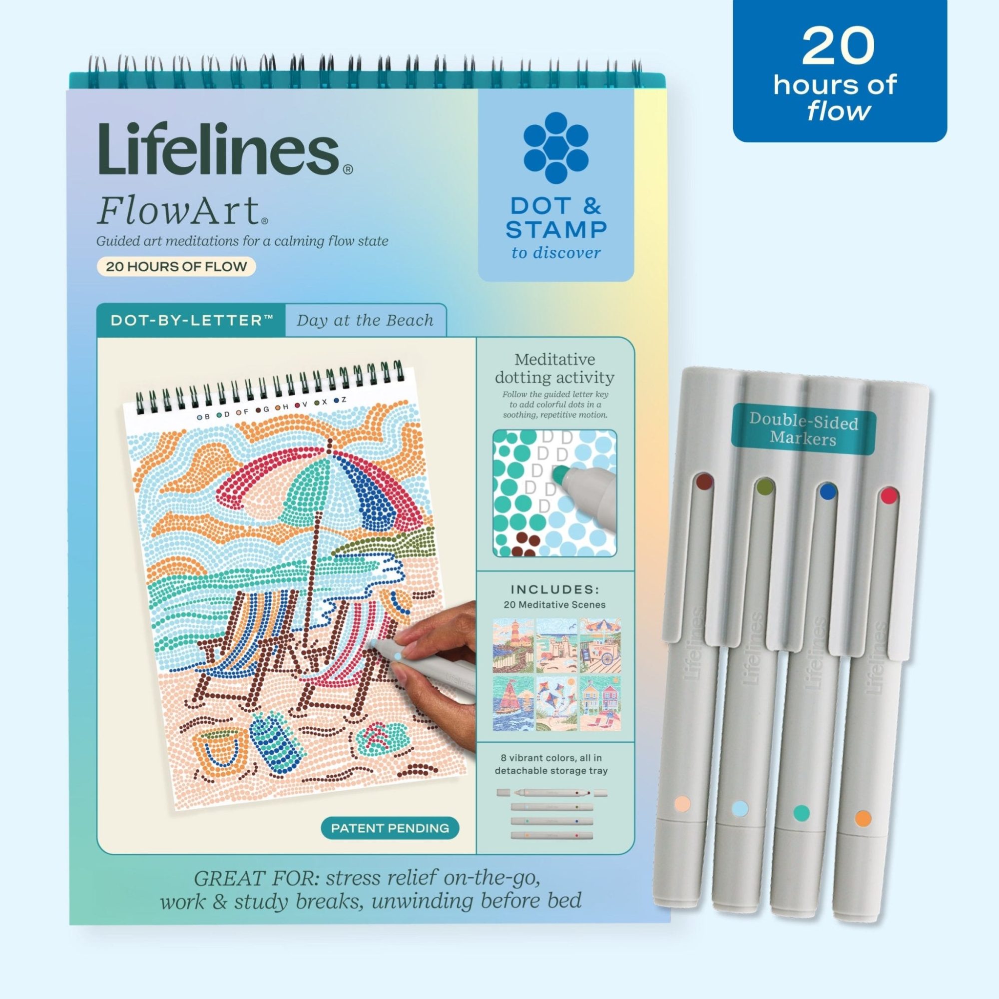 FlowArt® - Dot-By-Letter, Day at the Beach