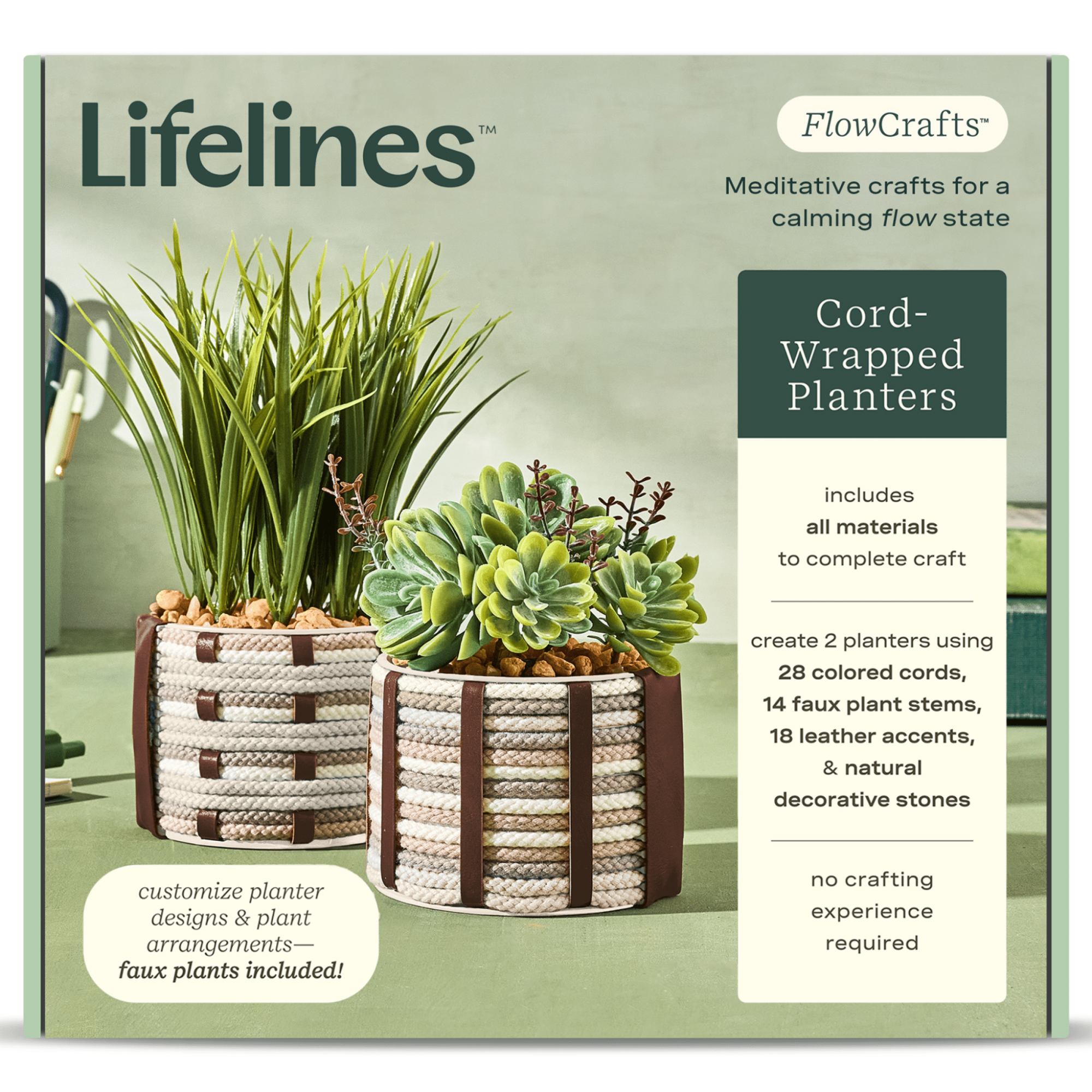 FlowCrafts: Cord-Wrapped Planters